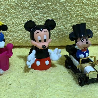 Vintage Disney Toy Cars And Mickey And Minnie Finger Puppets 