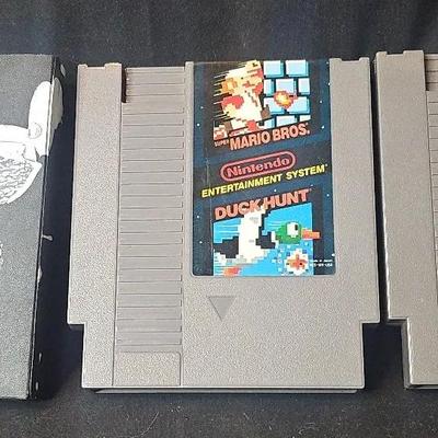 Super Mario Bros. / Duck Hunt and Golf video game cartridges – Nintendo Entertainment System (NES)