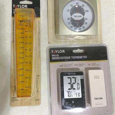 Taylor Indoor/outdoor Thermometer, Humidiguide, 2 In 1 Rain Gauge