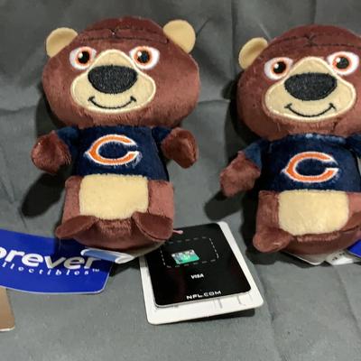 3 Chicago Bears Plush Collectibles 