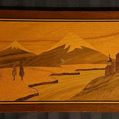 Vintage Wooden Backgammon & Chess Combination Game Set