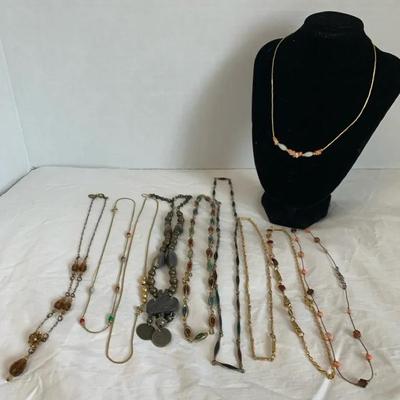 Goldtone Necklaces With Beads