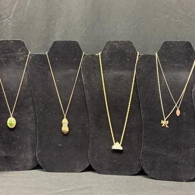 Gold Tone Small Pendant  Necklaces  # 3
