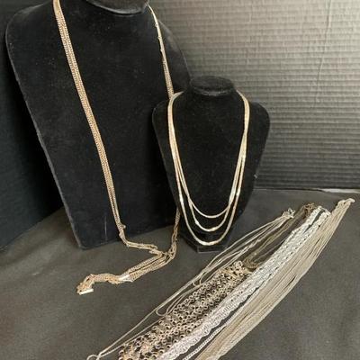 Silvertone Multi Strand Necklaces