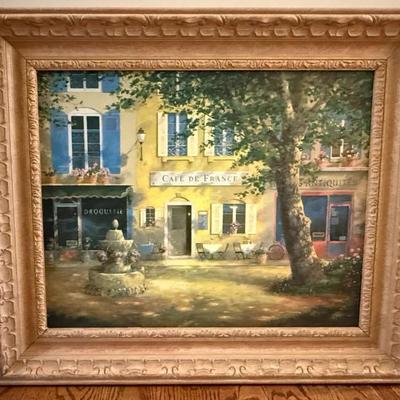 Sale Photo Thumbnail #20: Framed Art - French Street Scene 