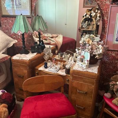 1930s Waterfall vanity (matching bedroom set available)