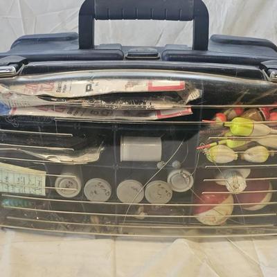 Tackle Box w/ Bobbers, Lures & More Fishing Items 