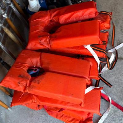 Orange Safety Life Jackets (Multiple)
