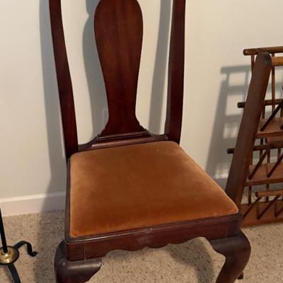 Wood Side Chair with Upholstered Seat