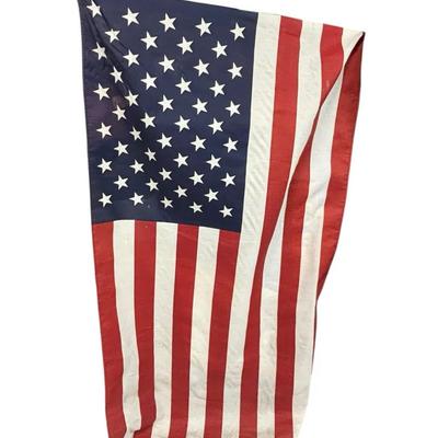 American Flag Hanging With Pole 