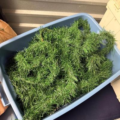 Christmas Décor Lot: Artificial Greenery, Pinecones & Vintage Glass Ornaments