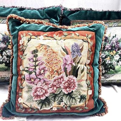 Botanical Portrait Velvet Pillows 