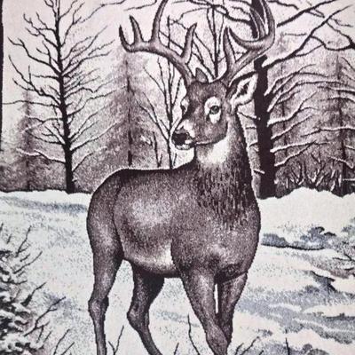 "Revert" Reversible Acrylic Deer Blanket