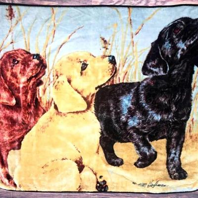 "K.M. Hoffman" Labrador Retriever Puppies Blanket