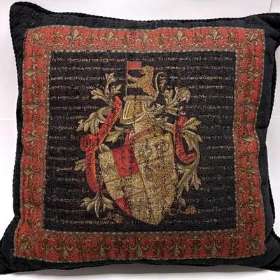 Elegant Coat of Arms Decorative Pillow