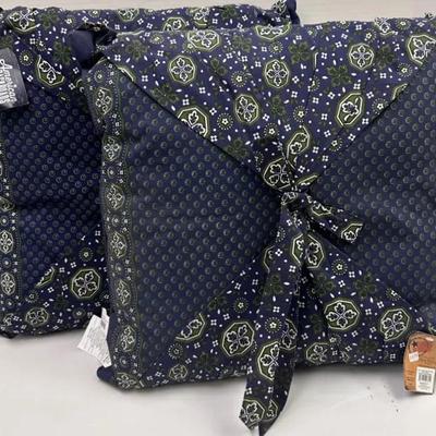Set of American Backroads Bandana Print Quilted Pillows