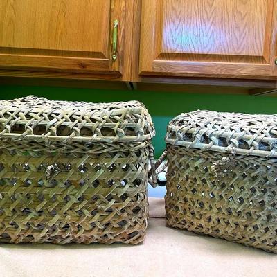 White Woven Baskets (2)