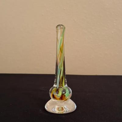 Vintage Lukian Signed glass Ring Holder