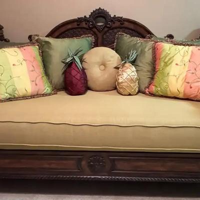 Beautiful Carved Wooden Daybed