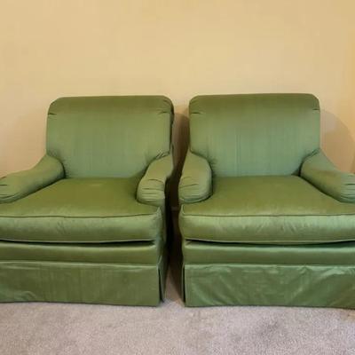 Council Green Arm Chairs