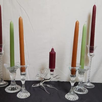 Glass Candle Decor Lot 