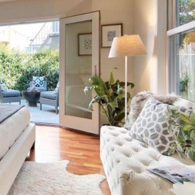 Sale Photo Thumbnail #199: Tufted cream luxe  bench/ coffee table