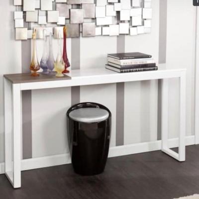 Sale Photo Thumbnail #164:  Holly wood and white lacquer console 