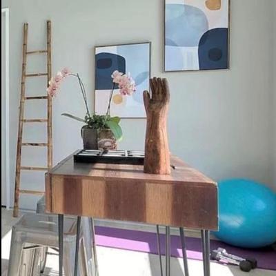 Sale Photo Thumbnail #281: pair of blue circles on canvas giclee