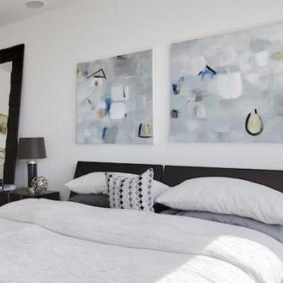 Sale Photo Thumbnail #276:  Geometric  encounter  36 x 36x 1 ½  acrylic on canvas 