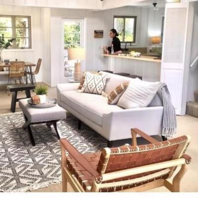 Sale Photo Thumbnail #23: - SET 2/ Woven saddle leather chairs