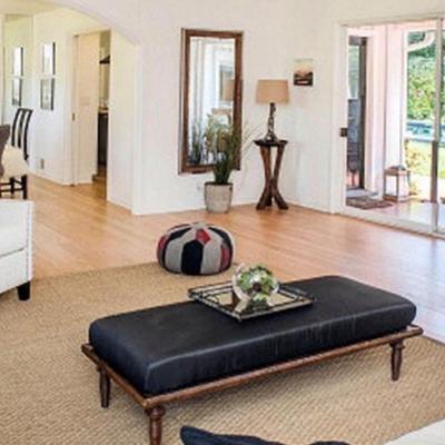 Sale Photo Thumbnail #198:  -multi colored violet pouf 