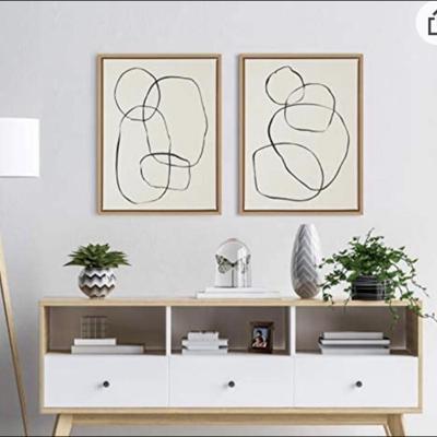 Sale Photo Thumbnail #284: pair of faded circle art 