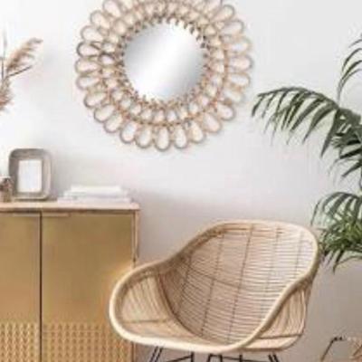 Sale Photo Thumbnail #220: Rattan mirror 