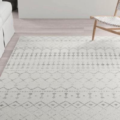 Sale Photo Thumbnail #190:  8x10 boho silver rug