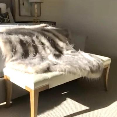 Sale Photo Thumbnail #208:  Leather bench 