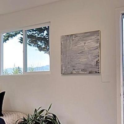 Sale Photo Thumbnail #279:  -Silver on silver 24x24x1 ½  oil on canvas