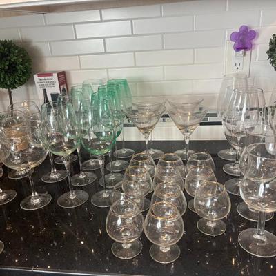 Sale Photo Thumbnail #37: an assortment of glassware
