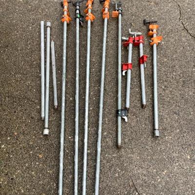 Pipe Clamps – Assorted Length Steel Pipe Included – Lot