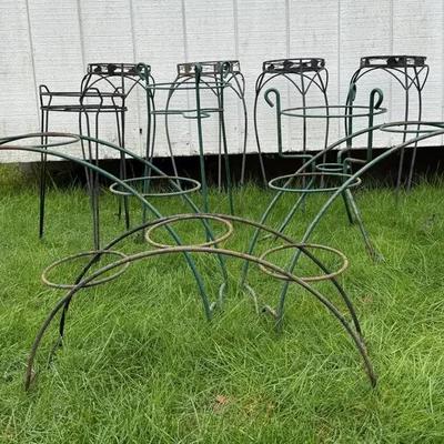 Set Of 10 Metal Plant Stands