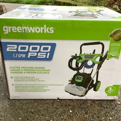 New Greenworks 2000 PSI Electric Pressure Washer – In Box