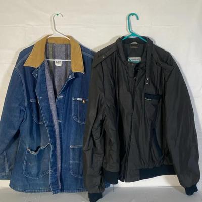 Vintage Jacket Lot of 2 – Lee Denim Chore Coat & Members Only Bomber – Men’s Outerwear