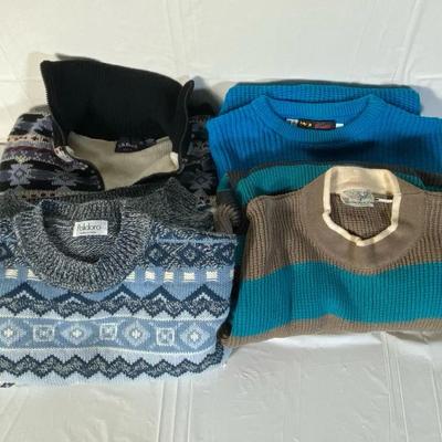 Vintage Knit Sweater Lot – L.L. Bean, Pendleton & Mixed Brands – Patterned Wool & Acrylic Sweaters