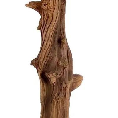 Handcrafted Wooden Nature Sculpture on Base