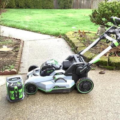 #1 - EGO 21” Cordless Lawn Mower w/ Battery & Charger – Battery Needs Replacement