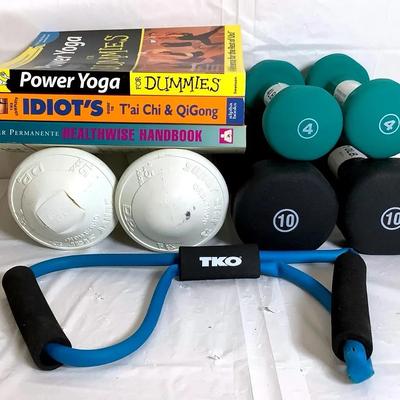 Home Workout Bundle – Dumbbells, Resistance Band, Yoga & Fitness Books