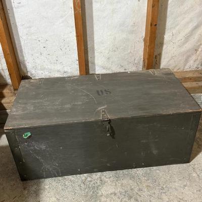 Empty Military Foot Locker