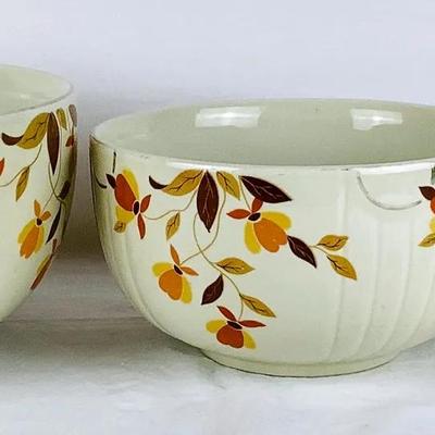 Vintage Hall’s Superior Autumn Leaf Mixing Bowls – Set of 3 – Jewel Homemakers Institute