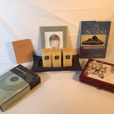 	Zen Décor Collection – Sand Garden, Laughing Buddha Figures, Candles & Books