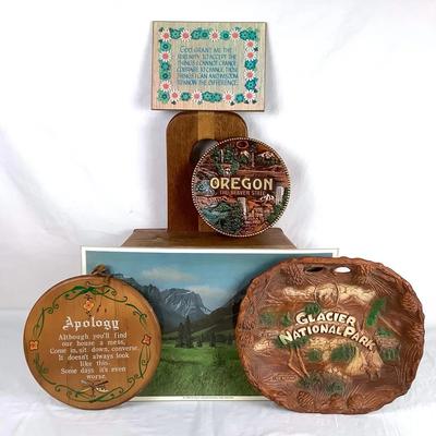 Vintage Souvenir Plaques & Handmade Child’s Chair Collection