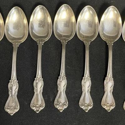 Set Of 7 Sterling Silver Teaspoons